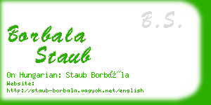 borbala staub business card
